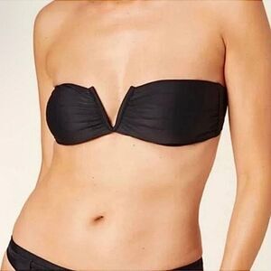 NWT Andie‎ Black The Scala Swimsuit Top Size Small
